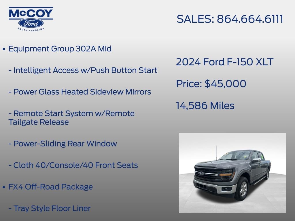 Used 2024 Ford F150 XLT w/ Equipment Group 302A MID image 20