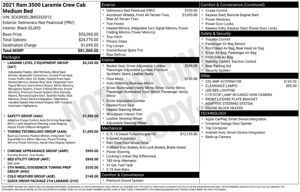 Used 2021 RAM 3500 Laramie AWD/4WD image 23