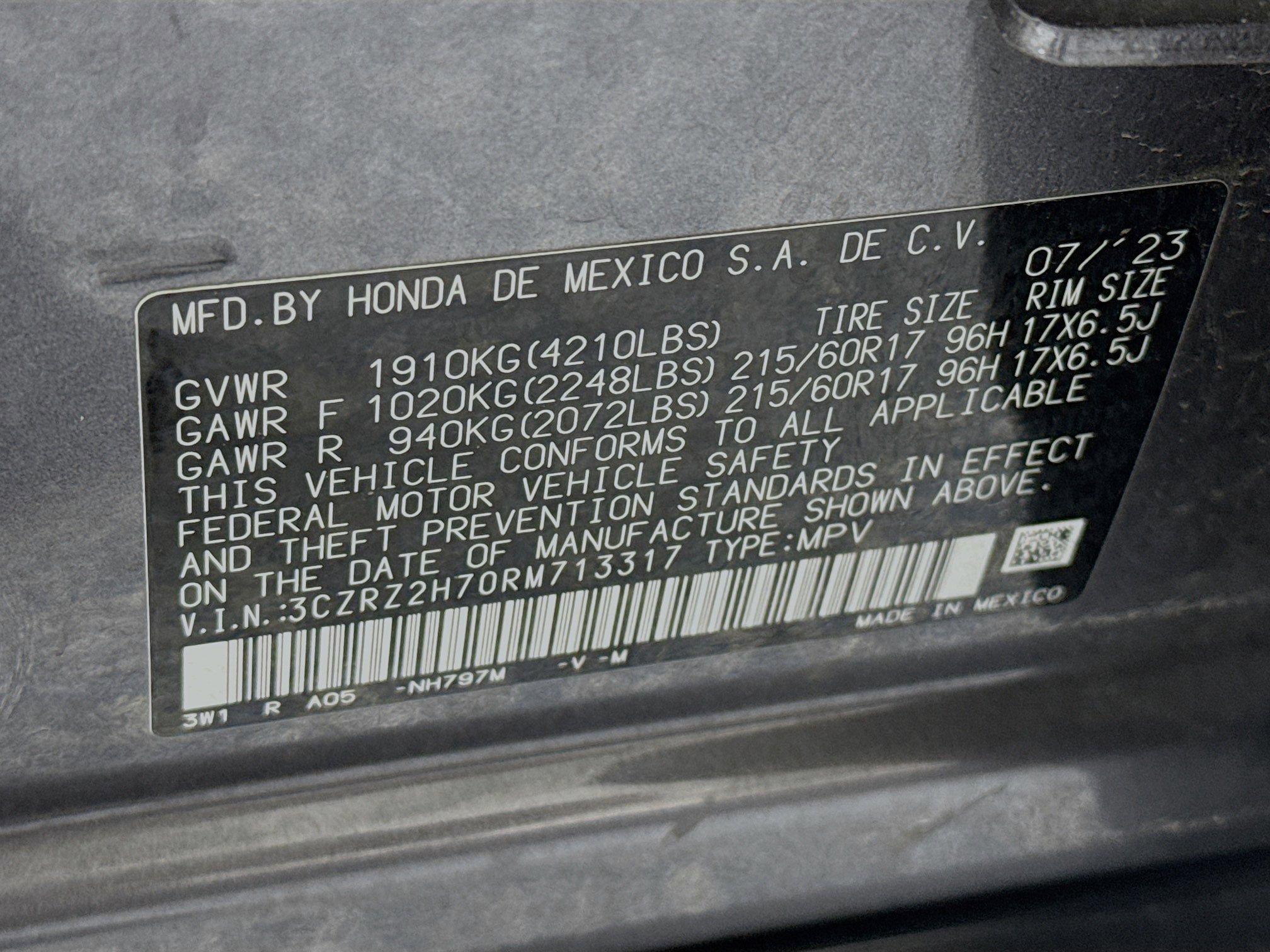 Certified 2024 Honda HR-V EX-L image 31