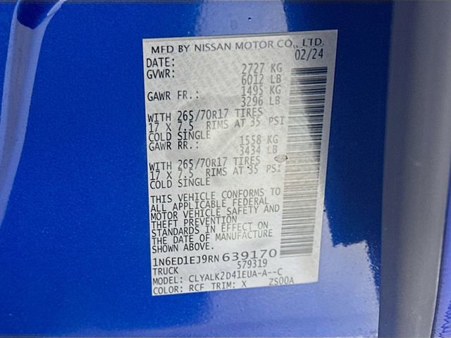 Certified 2024 Nissan Frontier Pro-X w/ Technology Package image 32