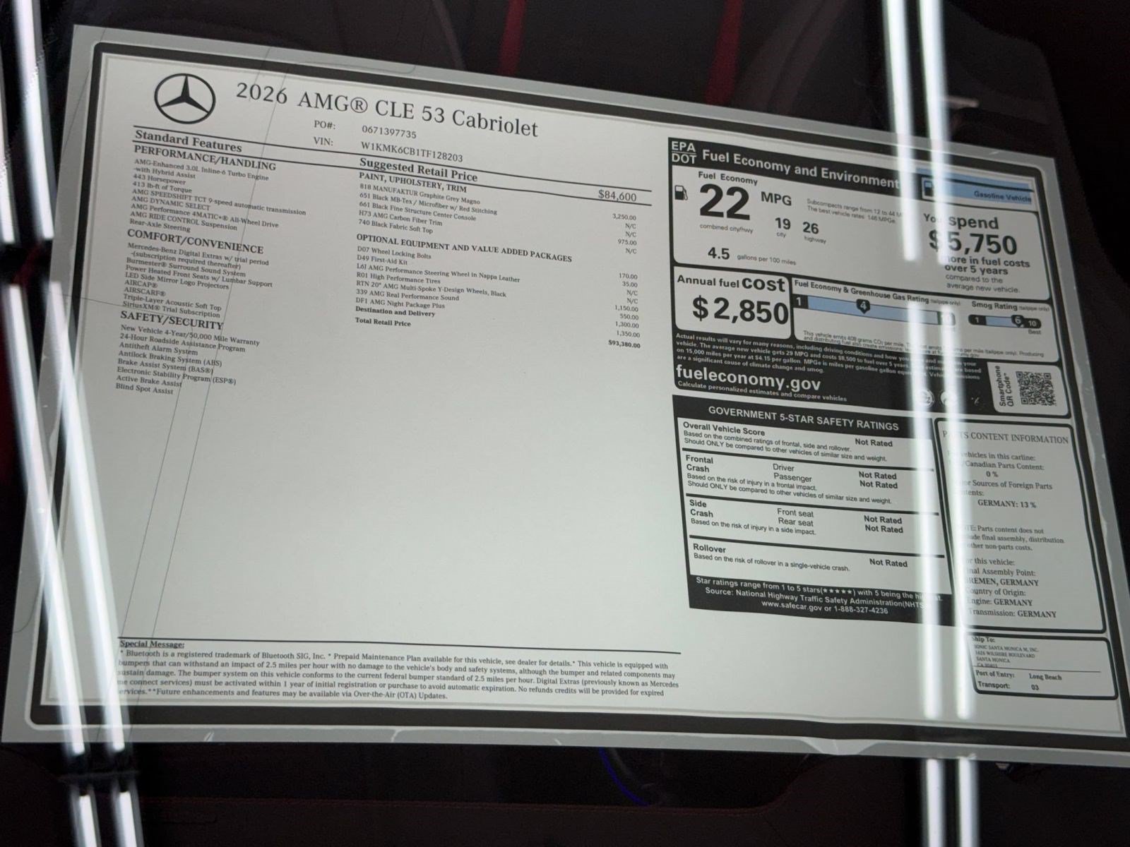 New 2026 Mercedes-Benz CLE 53 AMG 4MATIC Cabriolet image 34
