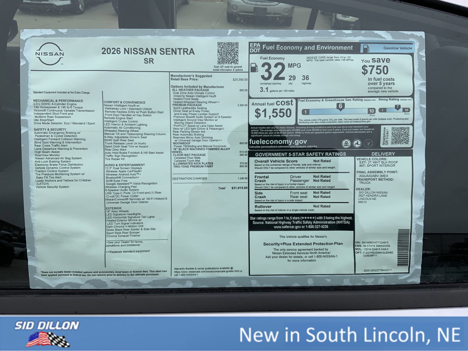 New 2026 Nissan Sentra SR w/ SR Premium Package image 13