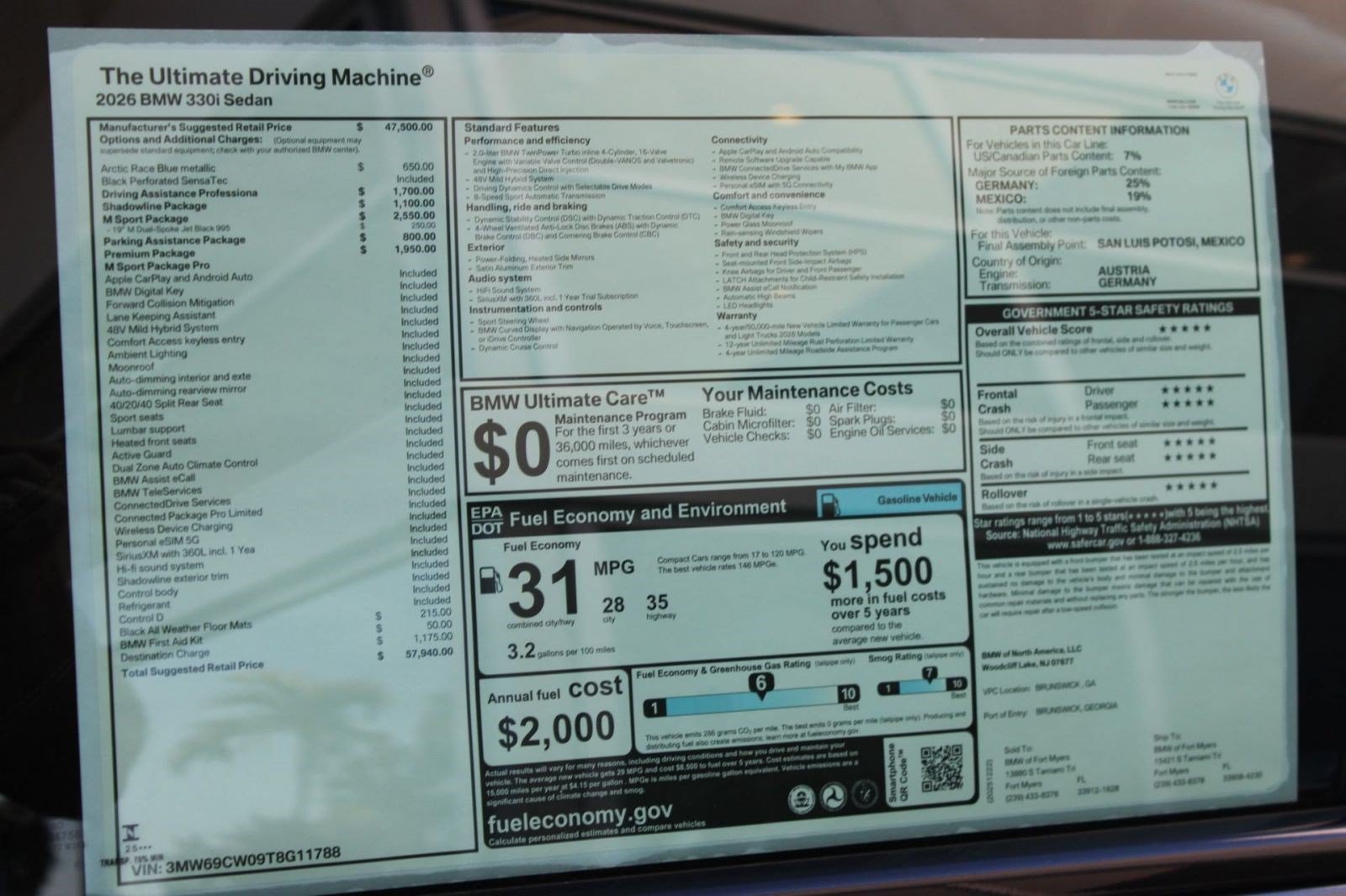 Used 2026 BMW 330i Sedan w/ M Sport Package RWD image 34