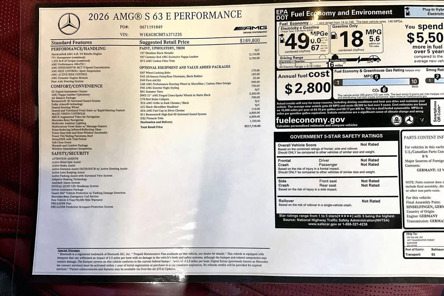 New 2026 Mercedes-Benz S 63 AMG S image 19