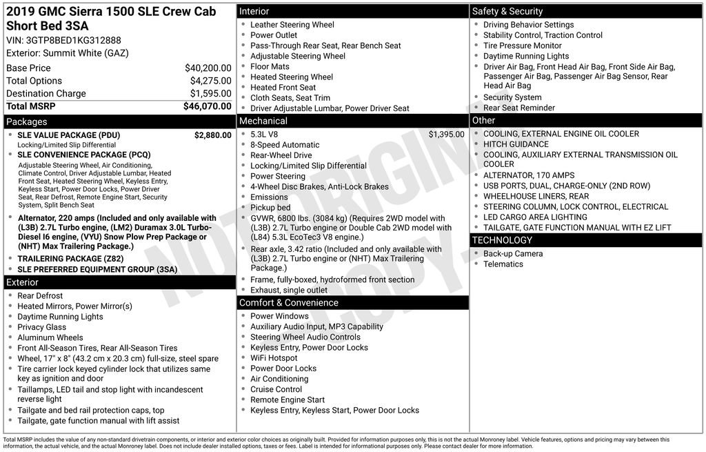 Used 2019 GMC Sierra 1500 SLE w/ SLE Value Package image 26