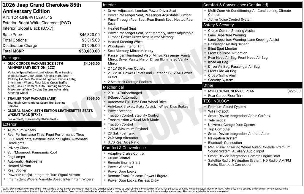 New 2026 Jeep Grand Cherokee Limited AWD/4WD image 3