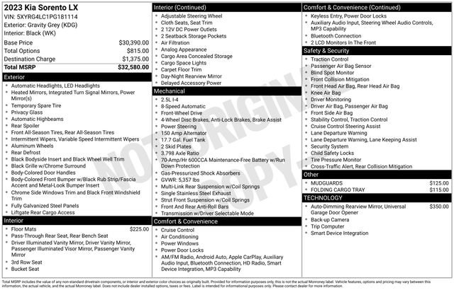 Used 2023 Kia Sorento LX image 34