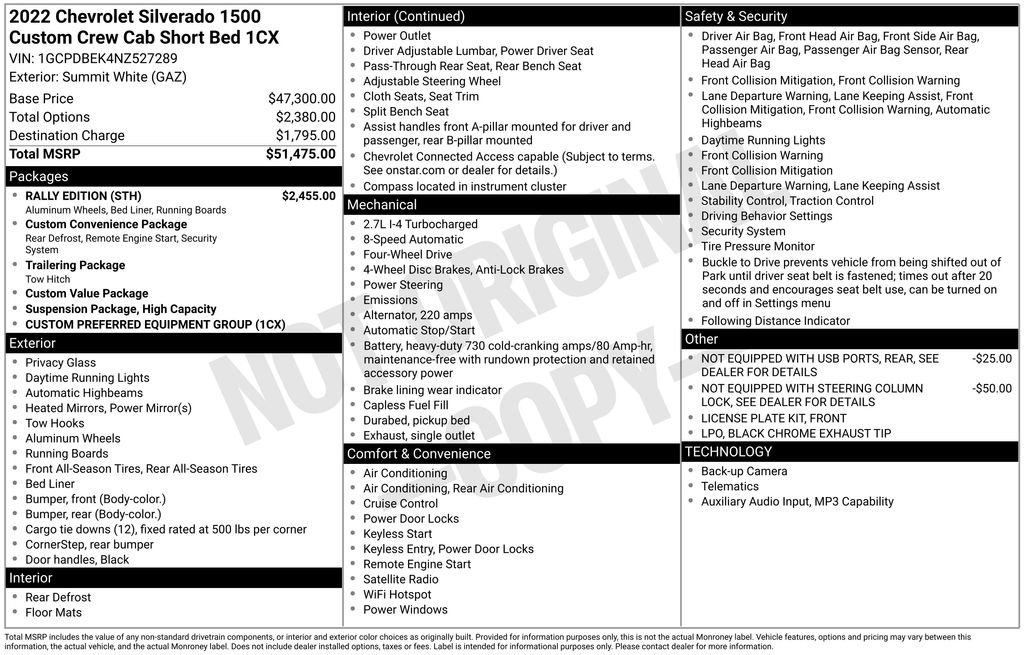 Used 2022 Chevrolet Silverado 1500 Custom w/ Rally Edition AWD/4WD image 35