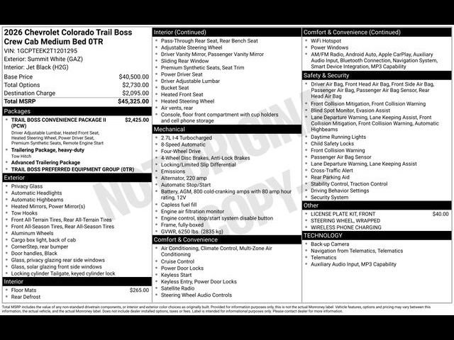 New 2026 Chevrolet Colorado Trail Boss image 21