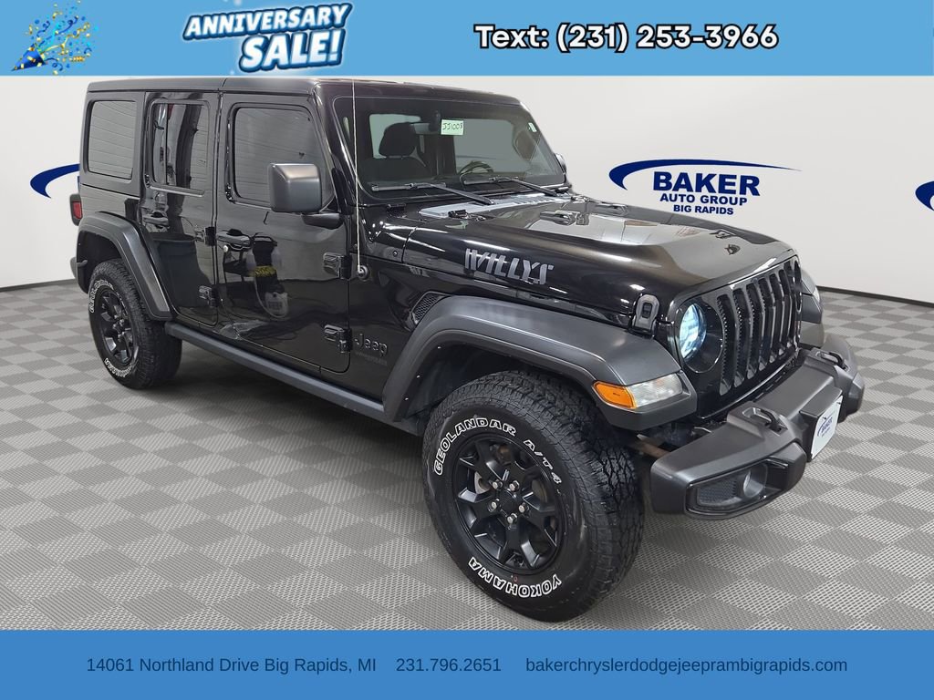 Used 2022 Jeep Wrangler Unlimited Willys image 1