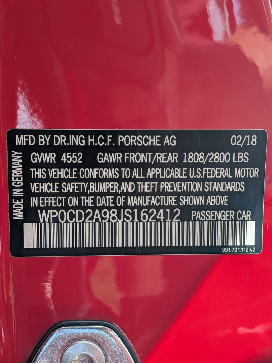 Certified 2018 Porsche 911 Turbo AWD/4WD image 27