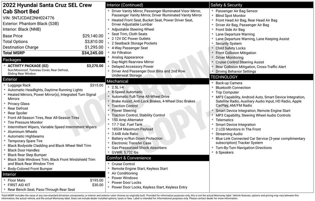Used 2022 Hyundai Santa Cruz SEL w/ Activity Package AWD/4WD video 2