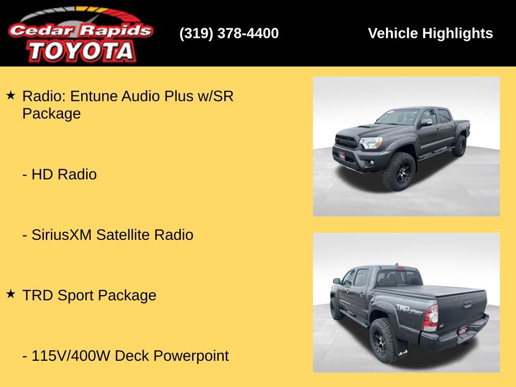 Used 2015 Toyota Tacoma 4x4 Double Cab w/ TRD Sport Package image 22