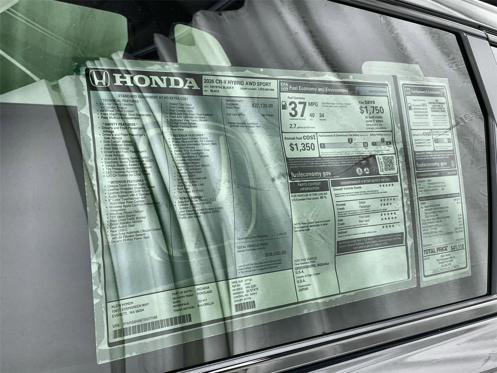 New 2026 Honda CR-V Sport image 34