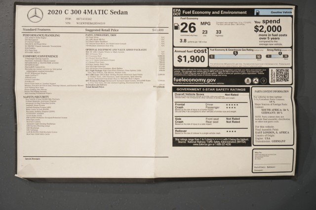 Used 2020 Mercedes-Benz C 300 4MATIC Sedan image 63