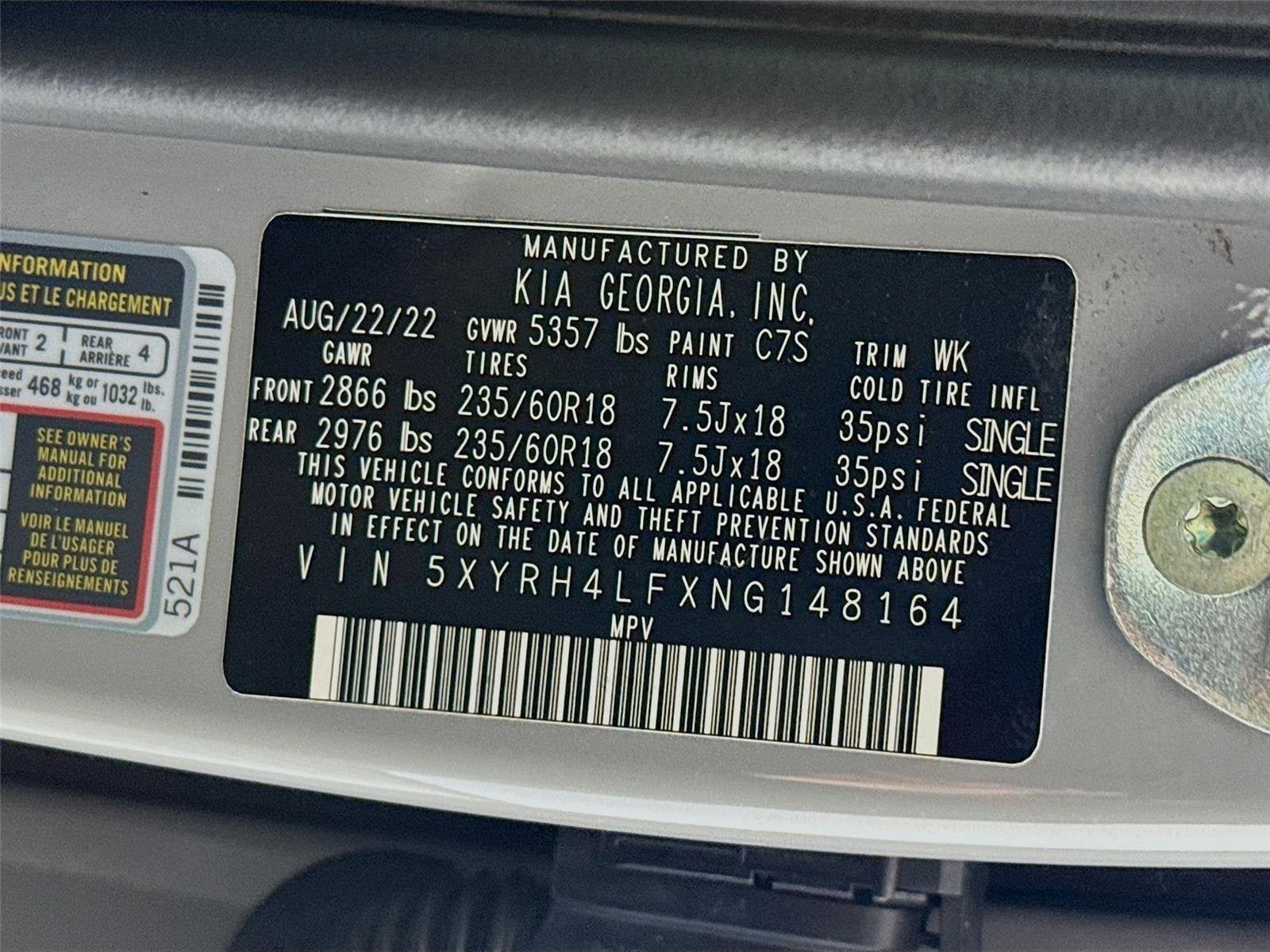 Certified 2022 Kia Sorento EX w/ Panoramic Sunroof Package FWD image 33