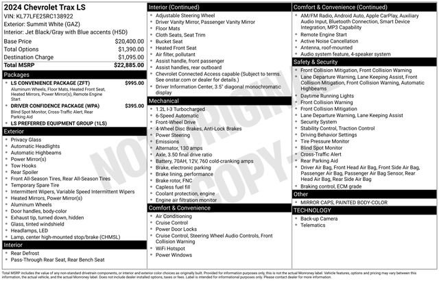 Used 2024 Chevrolet Trax LS w/ LS Convenience Package FWD image 31