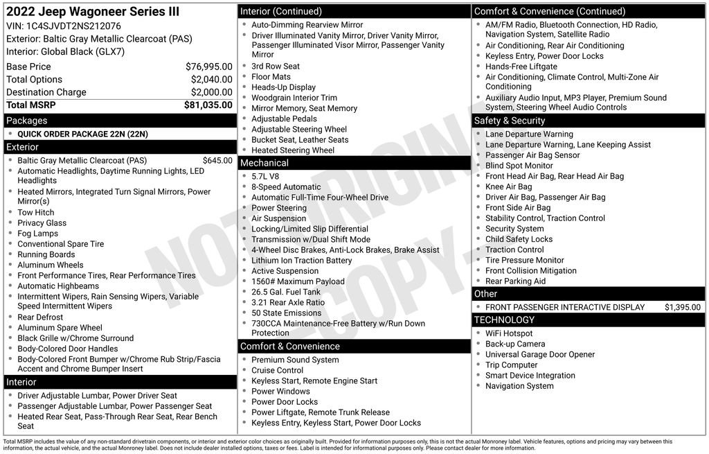 Used 2022 Jeep Wagoneer Series III image 31