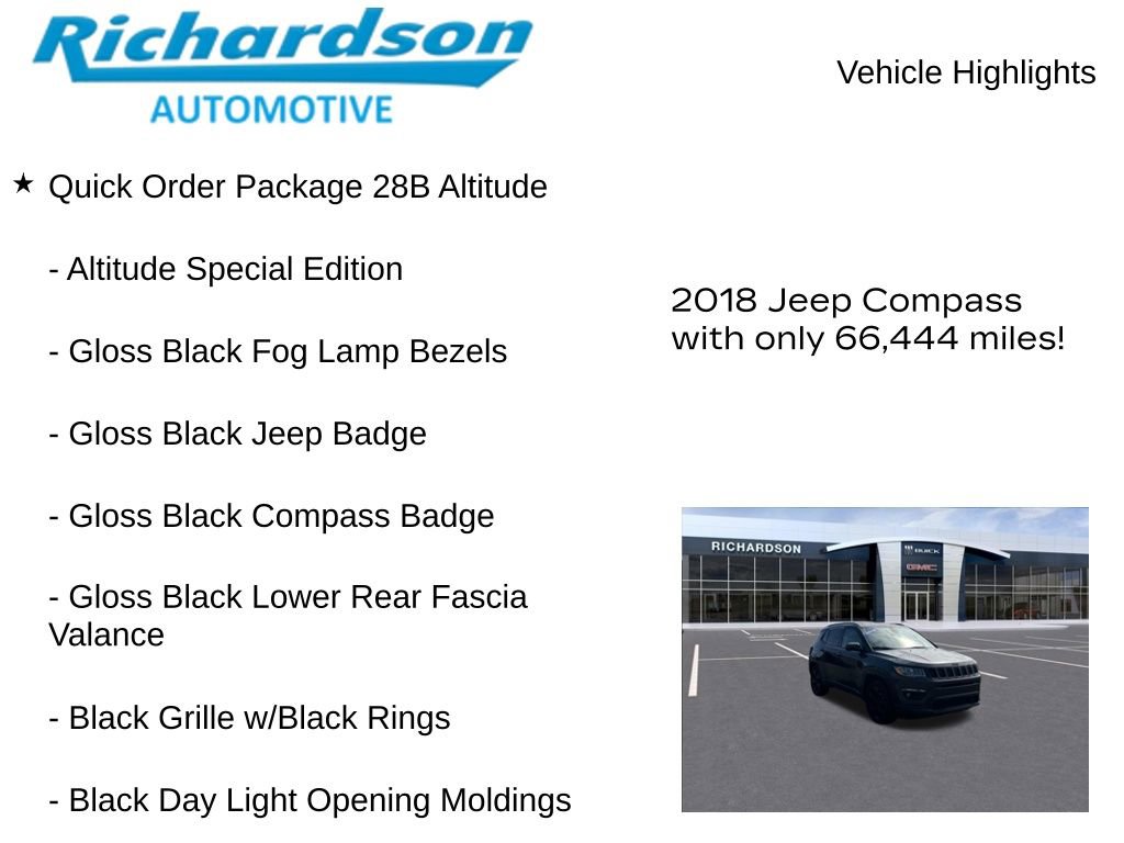 Used 2018 Jeep Compass Latitude w/ Popular Equipment Group FWD image 11