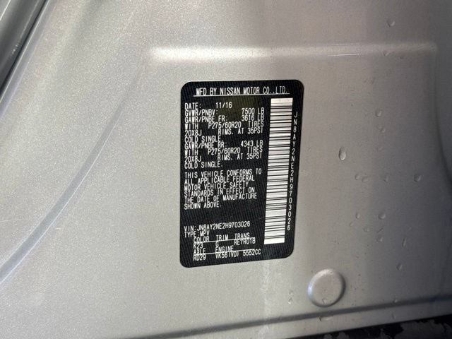 Used 2017 Nissan Armada Platinum w/ Captain Seat Package AWD/4WD image 13