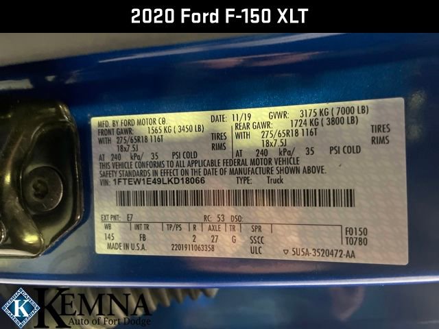 Used 2020 Ford F150 XLT w/ Equipment Group 302A Luxury image 34