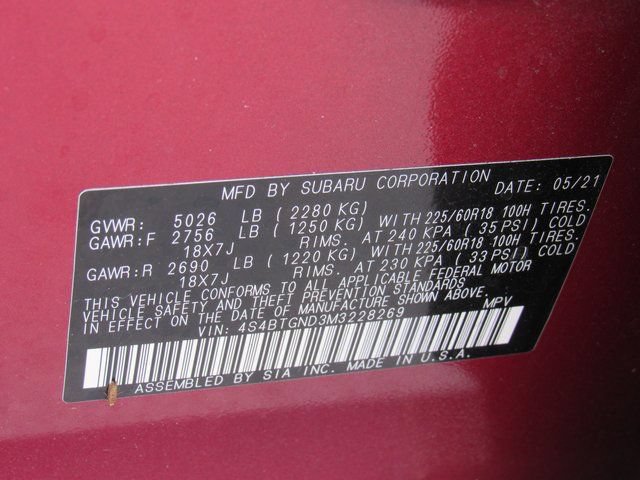 Used 2021 Subaru Outback Limited XT w/ Popular Package #2 AWD/4WD image 19