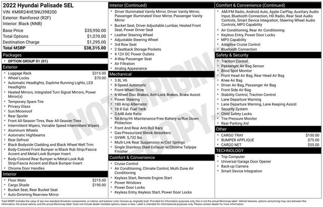 Used 2022 Hyundai Palisade SEL FWD image 28