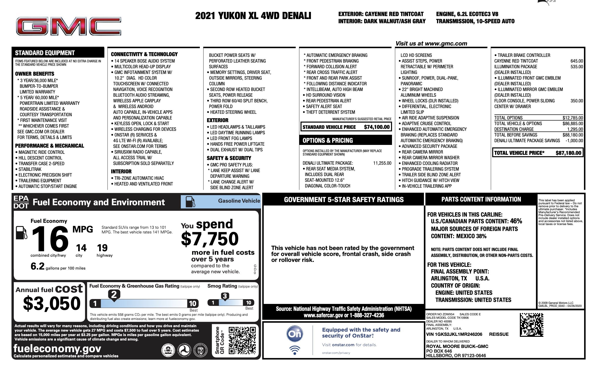 Used 2021 GMC Yukon XL Denali w/ Denali Ultimate Package image 5