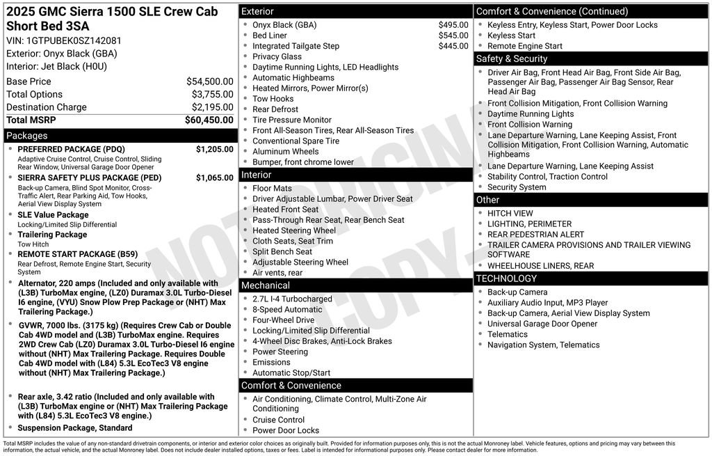 Certified 2025 GMC Sierra 1500 SLE w/ Preferred Package image 4