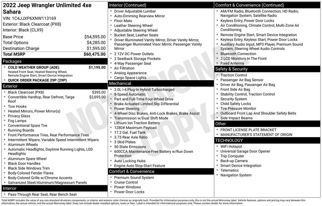 Used 2022 Jeep Wrangler Unlimited Sahara 4xe w/ Cold Weather Group image 4