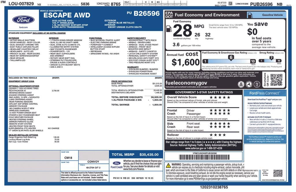 Used 2023 Ford Escape Active w/ Tech Pack #2 image 6