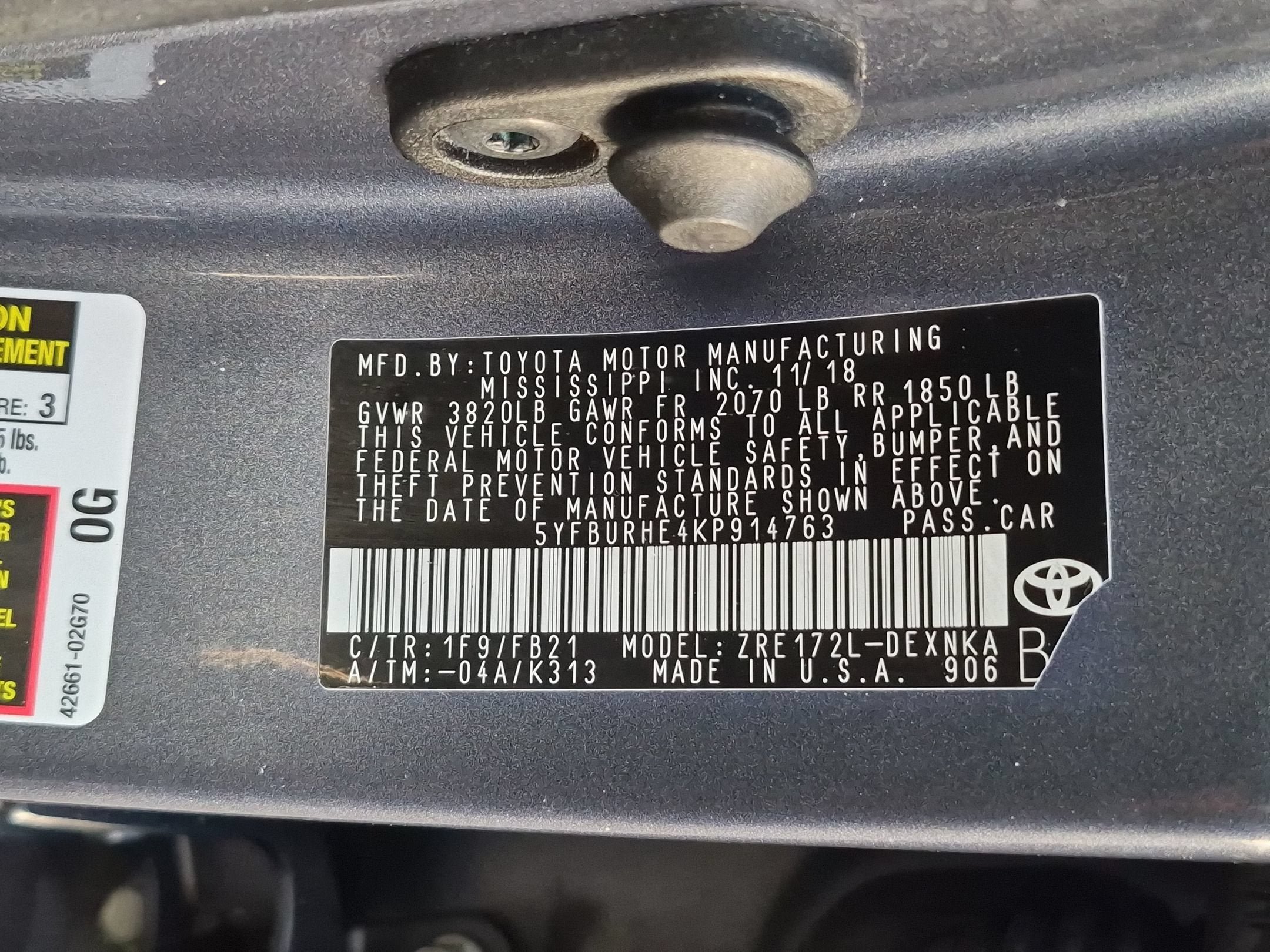 Certified 2019 Toyota Corolla LE FWD image 23