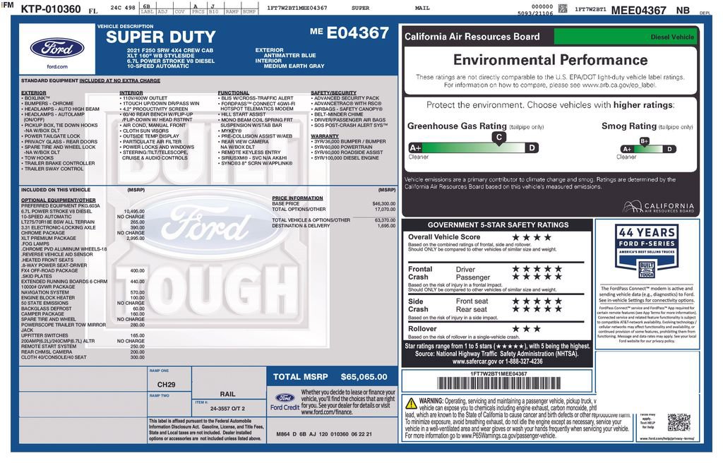 Certified 2021 Ford F250 XLT w/ XLT Premium Package AWD/4WD image 5