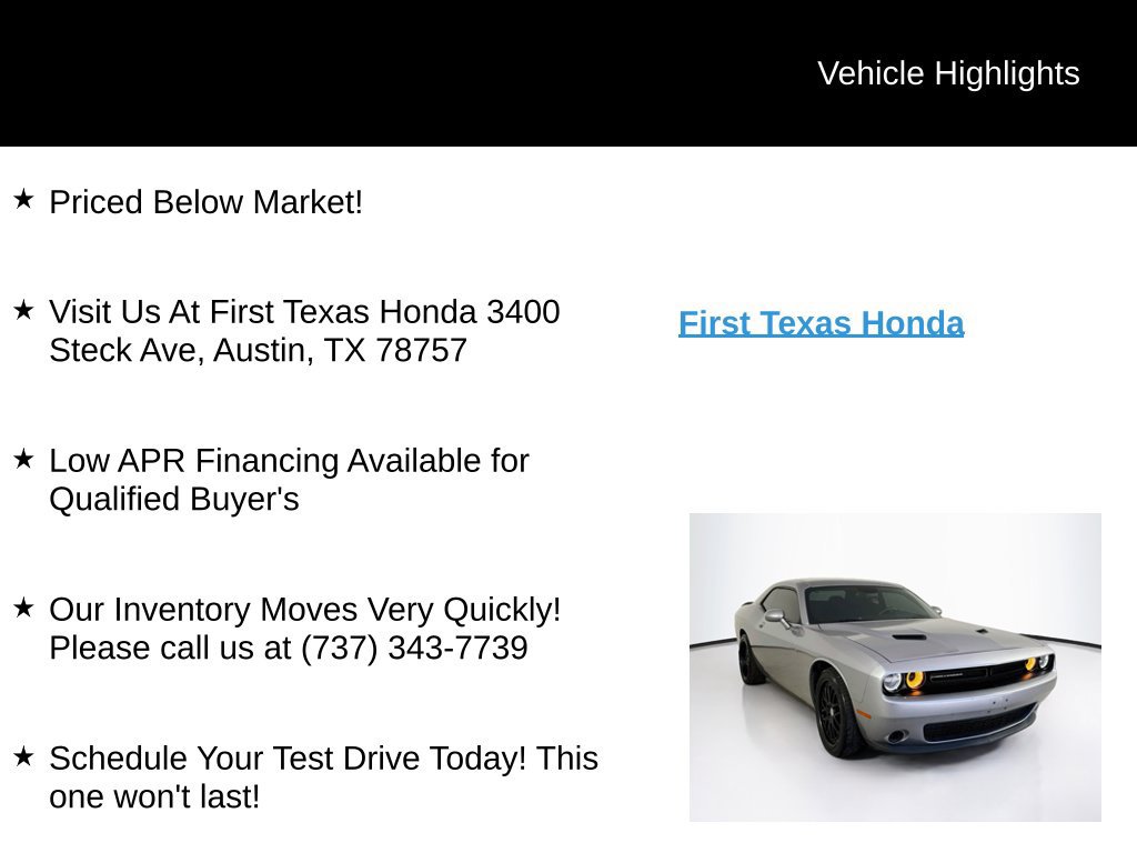 Used 2016 Dodge Challenger SXT RWD image 9