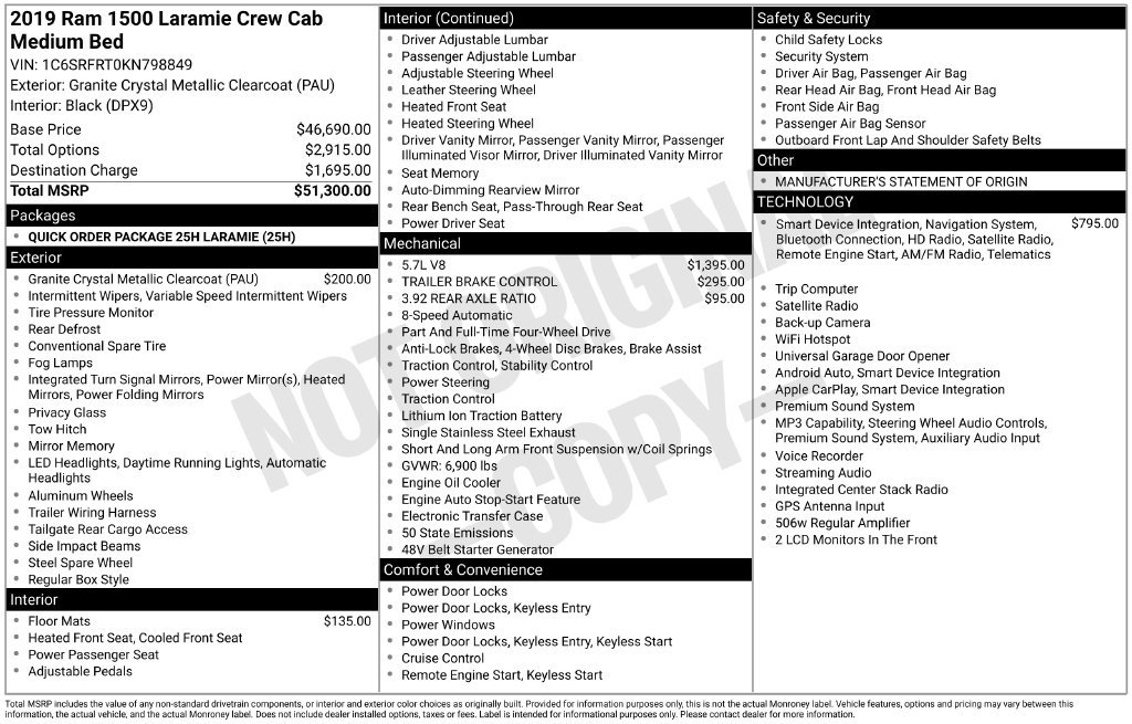 Used 2019 RAM 1500 Laramie AWD/4WD image 2