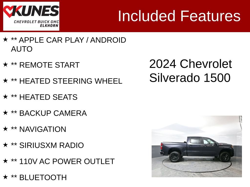 Used 2024 Chevrolet Silverado 1500 LT Trail Boss w/ Convenience Package II image 2