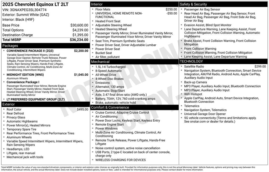Used 2025 Chevrolet Equinox LT w/ Convenience Package II AWD/4WD image 10