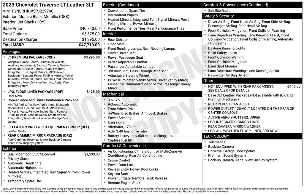 Used 2023 Chevrolet Traverse LT w/ LT Premium Package image 2