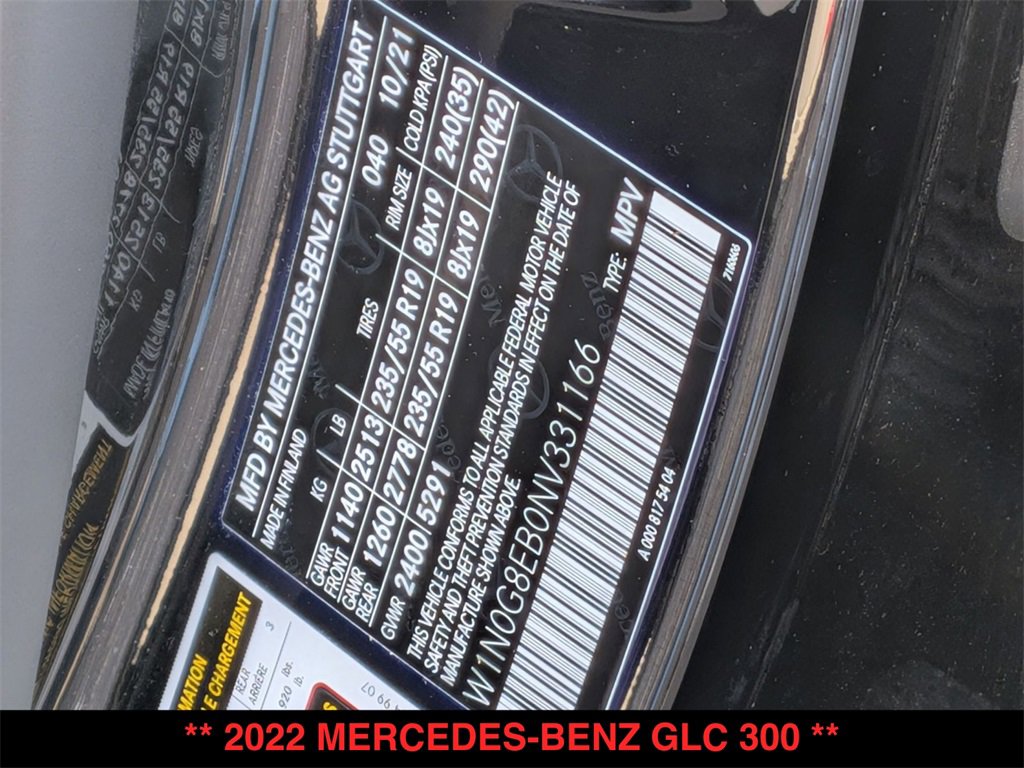Certified 2022 Mercedes-Benz GLC 300 4MATIC image 31