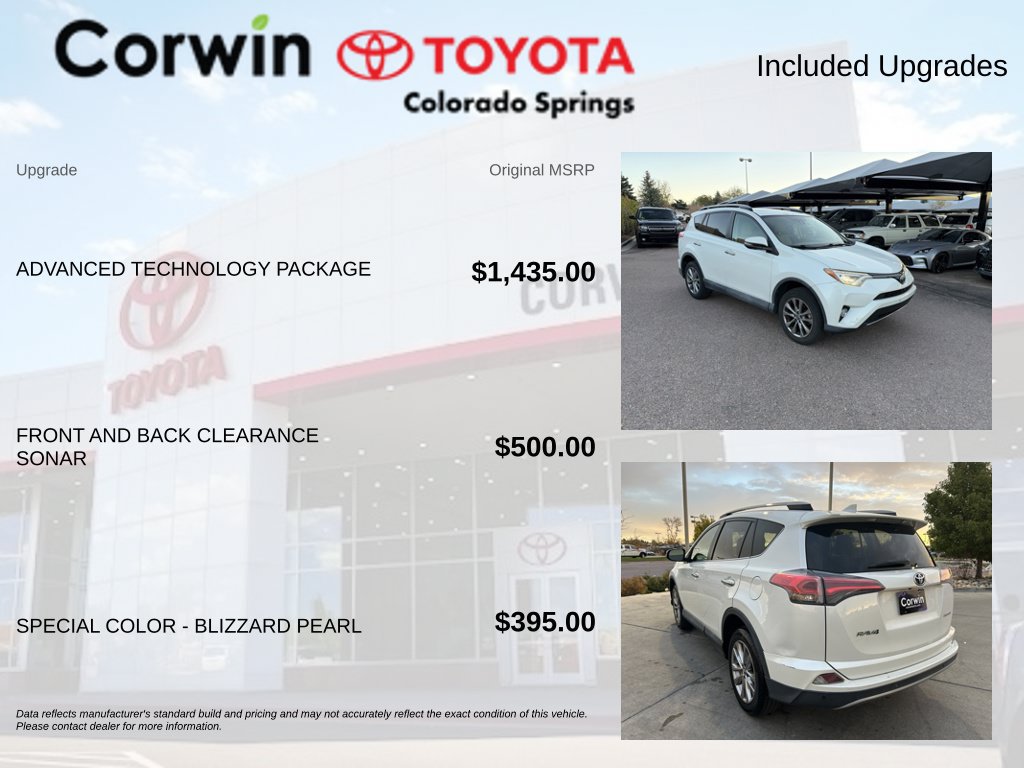 Used 2017 Toyota RAV4 Limited w/ Advanced Technology Package FWD image 4