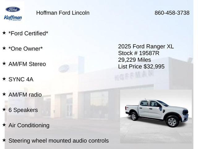 Certified 2025 Ford Ranger XL w/ Trailer Tow Package AWD/4WD image 12