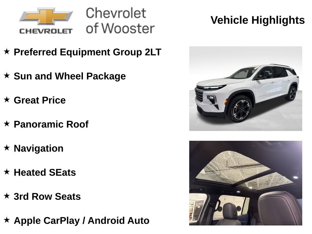 New 2027 Chevrolet Traverse LT w/ Sun and Wheel Package AWD/4WD image 2
