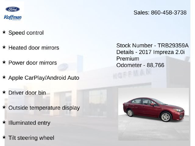 Used 2017 Subaru Impreza 2.0i Premium AWD/4WD image 25