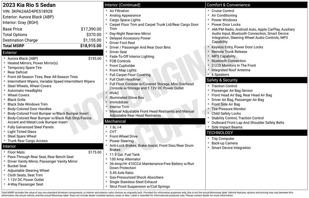 Used 2023 Kia Rio S image 37