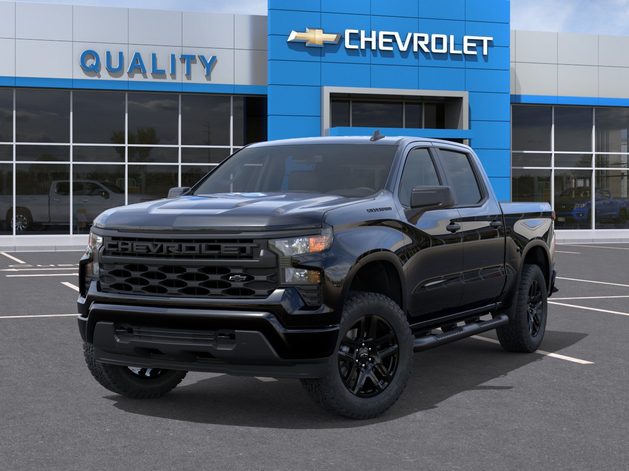New 2026 Chevrolet Silverado 1500 Custom w/ Turbomax Blackout Package AWD/4WD image 6