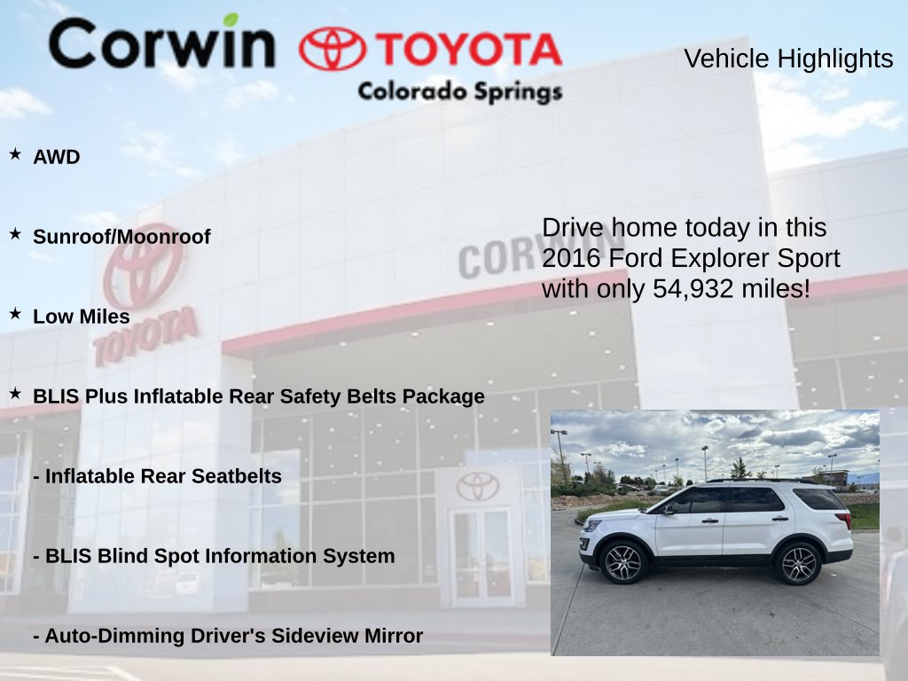 Used 2016 Ford Explorer Sport w/ Equipment Group 401A AWD/4WD image 7