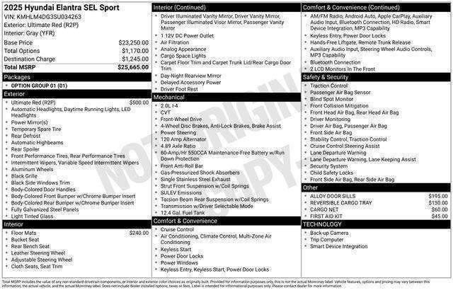 New 2025 Hyundai Elantra Sport image 30