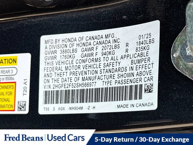 Used 2025 Honda Civic Sport image 34