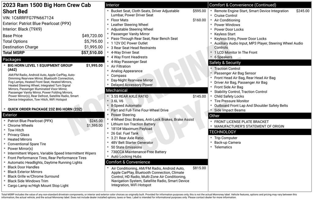 Used 2023 RAM 1500 Big Horn AWD/4WD image 2