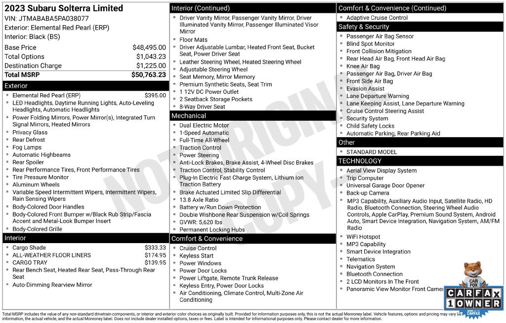 Used 2023 Subaru Solterra AWD image 4